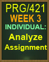 PRG/421 Week 3 Analyze